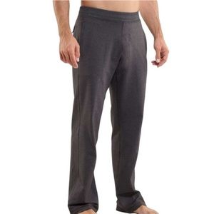 A. Lululemon mens Kung Fu Pant (Regular) Yoga Activewear Heathered dark grey lrg